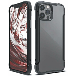 Cover custodia compatibile iPhone 12 PRO 6.1" trasparente cornice nera rigida - BS en oferta