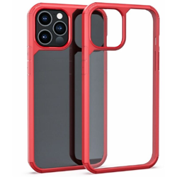 BS - Cover custodia compatibile iPhone 12 Mini 5.4' trasparente cornice rossa rigida precio