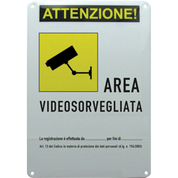 Cartello Area Videosorvegliata con dati responsabile - NO NAME precio