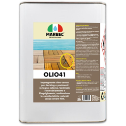 OLIO41 5LT | Impregnante oleo-ceroso per pavimenti esterni in legno - MARBEC en oferta