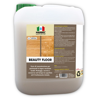 BEAUTY FLOOR 5LT | Cera protettiva e nutritiva per pavimenti in legno verniciatI - MARBEC