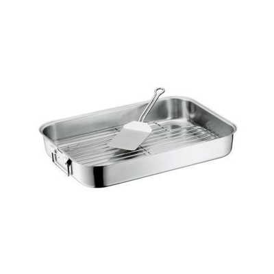 Teglia da forno alta 40 x 28 cm in acciaio Inox Cromargan