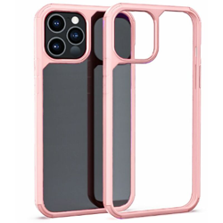 Cover custodia compatibile iPhone 12 Mini 5.4" trasparente cornice rosa rigida - BS características