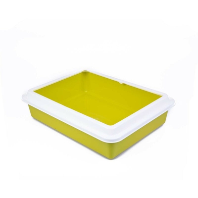 Gatto&dog Pet Shop - Lettiera quadrata scoperta per gatti 43,5x34x11 cm | Giallo