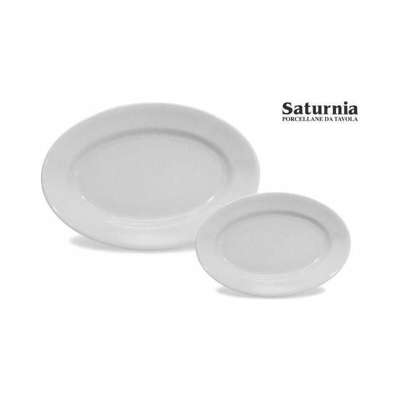 Saturnia Piatto Ovale 25cm Tivoli Bianco