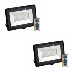 Faro Rgb Led Faretto Colorato Esterno Faretti Colorati Ip65 50 Watt 2 Pezzi - HOUSECURITY en oferta