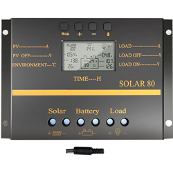 Regolatore di carica solare SOLAR80 Multi-protezione dello schermo Intelligent LCD 12V / 24V 80A Dispositivi di protezione di caso ABS durevole características