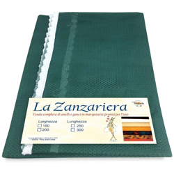 TENDA RETE ZANZARIERA DA ESTERNO GIARDINO BALCONE unito VERDE Cm. 150x250 - TEX FAMILY en oferta