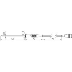 Ghm Greisinger - qmg greisinger GF 1T E3 B BNC PT1000 di penetrazione della sonda, PT1000 classe B, con connettore BNC, diametro 3 mm, Nero características