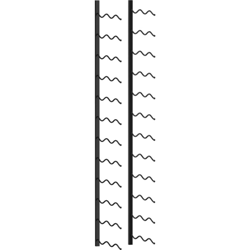 Portavini da Parete per 24 Bottiglie Nero in Ferro - VIDAXL características