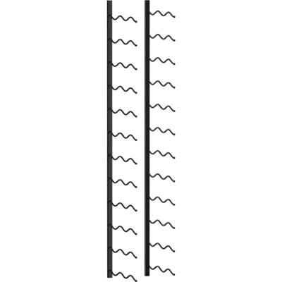 Portavini da Parete per 24 Bottiglie Nero in Ferro - VIDAXL