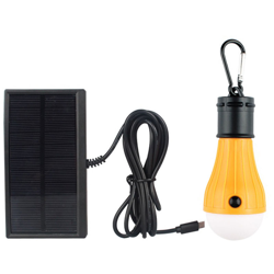 Lampadina solare DC5V 2.5W 3 LED con pannello solare IP55 moschettone - ASUPERMALL precio