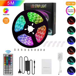 bar 5050LRGB luce RGB +44 tasto di alimentazione telecomando + EURO 5 m + chiave 150 non e impermeabile. 3A Potenza +44 - ASUPERMALL en oferta