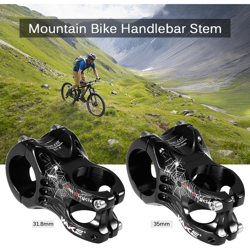 Lega di alluminio MTB manubrio della bici di montagna Stem Stem bici della bicicletta del morsetto del gambo 31.8MM / 35MM - ASUPERMALL en oferta