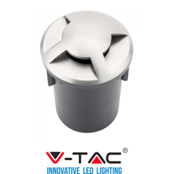 V-Tac Vt-7678-3 Segnapasso Da Interramento In Alluminio Ip67 Con Portalampada Gu 5.3 Mr16 - Sku 8566 características