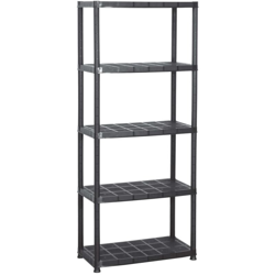 Scaffale a 5 Ripiani Nero 71x38x170 cm in Plastica - VIDAXL en oferta