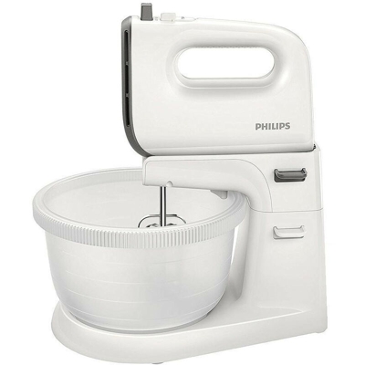 Philips HR3745/00 Viva Collection - Sbattitore Elettrico con Ciotola, 450 W, 5 VelocitÃ + Turbo, 3 Lt.