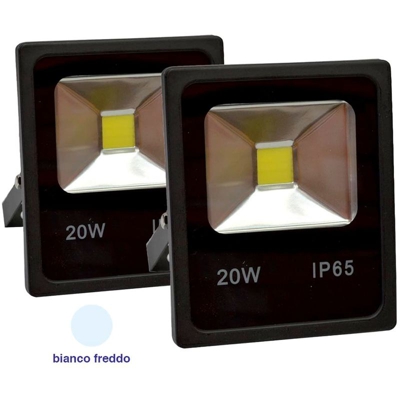 Faro Faretto Led Fari Esterno 20W Slim 2 Pezzi Ip65 Luce Fredda Per Esterno - HOUSECURITY