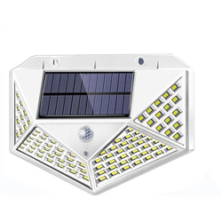 Applique solare, 100LED, 1200mah, scocca bianca, confezione da 1 - ASUPERMALL precio