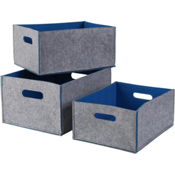 Kamino-flam - Kamino Flam scatole di set in grigio, feltro, con Interni Blu, untergrund schonende ordnungs Boxe, belastbares cesto SET PER LA en oferta