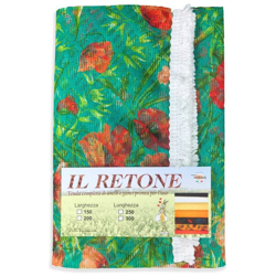 TENDA RETE ZANZARIERA DA ESTERNO VD GIARDINO RETONE FIORE VERDE IN DUE MISURE FRVD Cm. 150 x 300 - TEX FAMILY precio