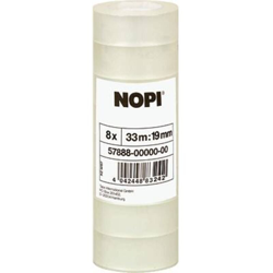 57888-00000-00 57888-00000-00 Nastro adesivo ® Trasparente (L x L) 33 m x 19 mm 8 pz. - Nopi características