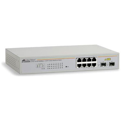 Ethernet Switch Allied Telesis WebSmart AT-GS950/8 8 Porte Gestibile - 8 x RJ-45 - 2 x Slot espansione - 10/100/1000Base-T