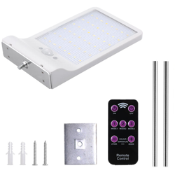 Applique solare, 3.2V 3.5W, 48 LED, 450LM, IP65 impermeabile, bianco, con asta - ASUPERMALL características