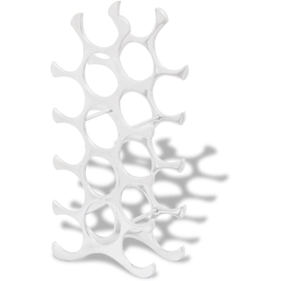 Portabottiglie da Tavola in Alluminio per 15 Bottiglie Argento - VIDAXL