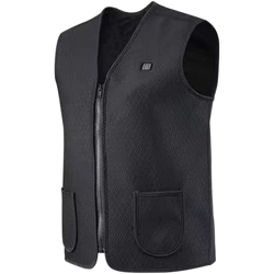 Gli uomini neri XL riscaldamento temperatura intelligente giubbotto di ricarica caldi elettrici gilet gilet (batterie escluse) - ASUPERMALL en oferta