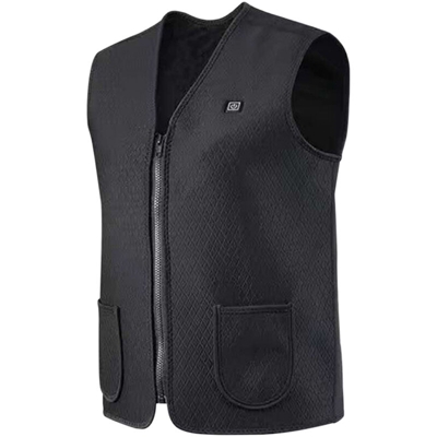 Gli uomini neri XL riscaldamento temperatura intelligente giubbotto di ricarica caldi elettrici gilet gilet (batterie escluse) - ASUPERMALL