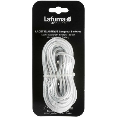 Lafuma Lacci in Gomma Sedia a Sdraio Siesta L, 8 metri, Bianco, LFM2405-0020