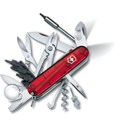 Swiss Army Knife Victorinox Cybertool Lite rosso traslucido 34 funzioni con luce LED e scatola di punta 173 grammi 1.7925. en oferta