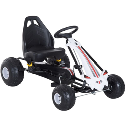 Homcom Go-Kart a Pedali per Bambini, Bianco e Nero precio