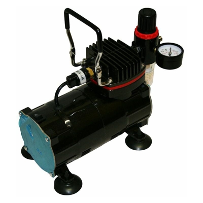 Bc-elec - TC-802 Mini compressore aerografo modello AS18-2 versione nero lucido