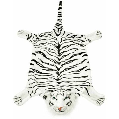 Tappeto di Peluche a Forma di Tigre 144 cm Bianco - ASUPERMALL