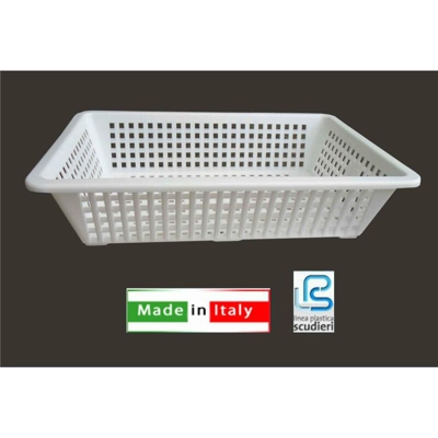 VASCHETTA FRIGO FORATA CM.50X34X11h BIANCO - BIGHOUSE IT