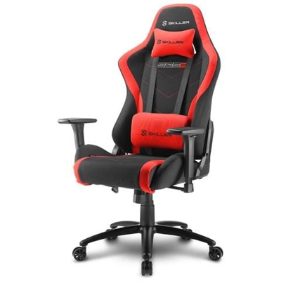 Sedia Gaming Skiller SGS2 in Pelle Sintetica Colore Nero e Rosso