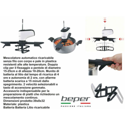 Mescolatore Automatico Batteria Al Litio Ricaricabile - BIGHOUSE IT características