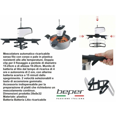 Mescolatore Automatico Batteria Al Litio Ricaricabile - BIGHOUSE IT