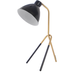 Lampada Da Tavolo, In Metallo, Da 45x60 Cm Nero - KASANOVA en oferta