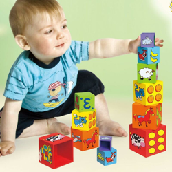 Blocchi Cubi in Legno Impilabili Giocattoli Prima Infanzia Bambini con Numeri - VIGA en oferta