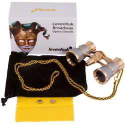 Binocolo per l'opera Levenhuk Broadway 325F (argento, con luce LED e catena) en oferta