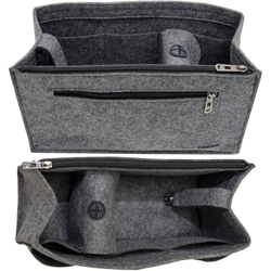 Dunedesign - Organizer Borsa 36x12x22 cm Organizzatore Feltro Inserto Borsetta Interna Grigio en oferta