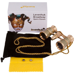 Binocolo per l'opera Levenhuk Broadway 325F (oro, con luce LED e catena) precio