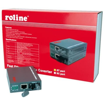 RC-100FX / ST Fast Ethernet Converter, RJ-45 to ST, Loop-back