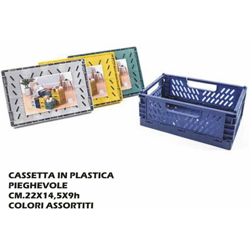 CASSETTA IN PLASTICA PIEGHEVOLE CM.22X14,5X9h COL. ASS. - BIGHOUSE IT precio