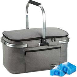 BOMOE Borsa Termica Cesta Isolante IceBreezer K47 - Borsa frigo da Campeggio Pieghevole - 47x27x26 cm - 32 Litri en oferta