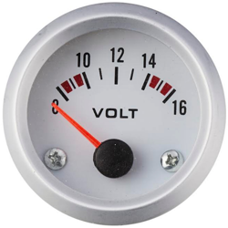 Tr.em. - Indicatore voltometro 8 - 16 volt dc 12 v bianco esterno mm 57 precio