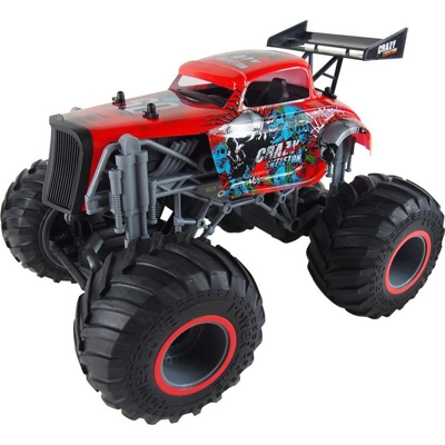 Crazy Hot Rod Nero 1:16 Automodello per principianti Elettrica Monstertruck 100% RtR 2,4 GHz incl. Batteria, cari - Amewi